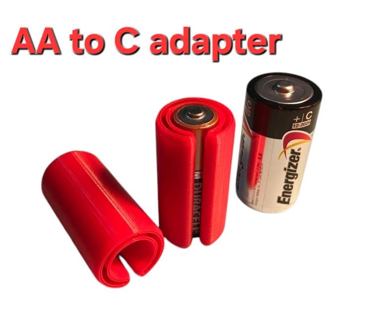 AAA to AA & AA to C Battery Adapter –Easy Eco-Friendly