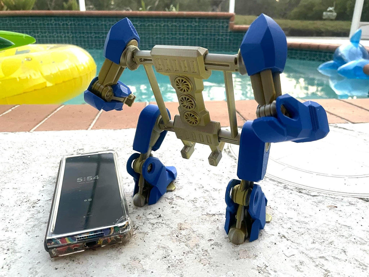 Adjustable Phone Holder – Robot Exoskeleton - Futuristic & Functional!