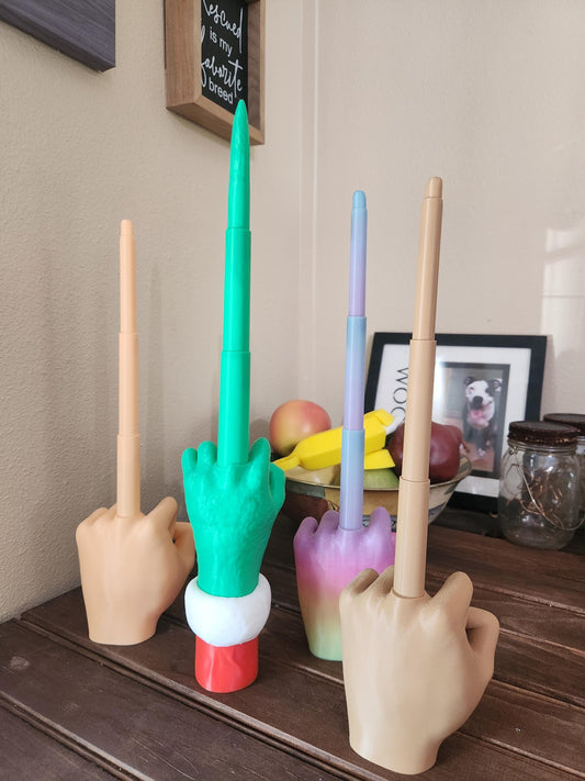 Collapsible Middle Finger Desk Toy – Hilarious 3D Printed Gag Gift (13 inch)