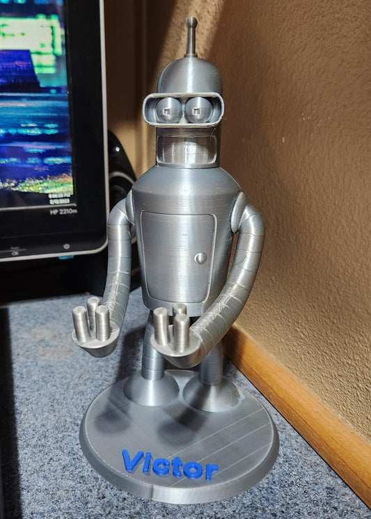 3D Printed Bender Robot Controller Holder – Customizable with Name or Gamertag!