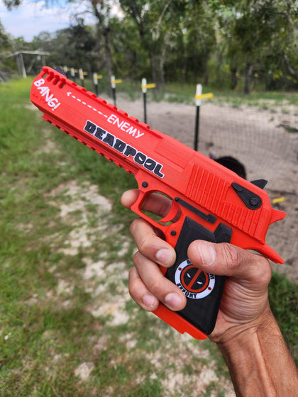 Deadpool-Inspired Hand Cannon Prop (Magnetic Halves)