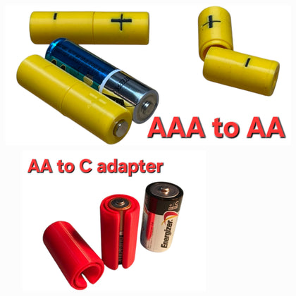 AAA-to-AA & AA-to-C Battery Adapter Kit