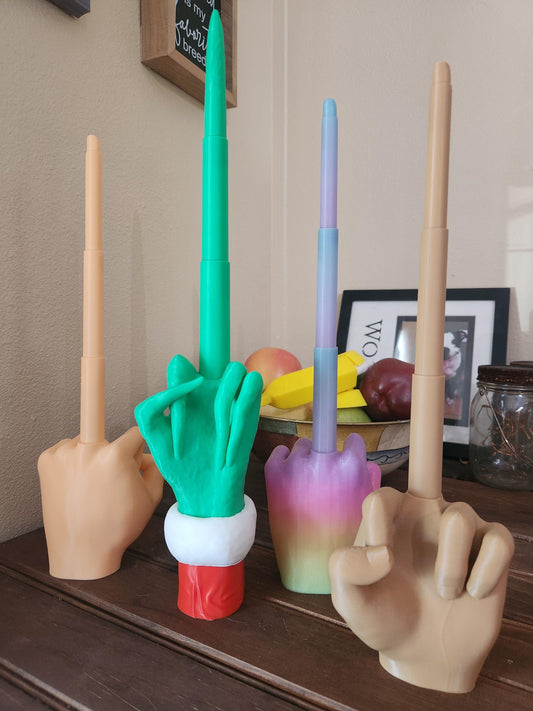 Collapsible Middle Finger Desk Toy – Hilarious 3D Printed Gag Gift (13 inch)