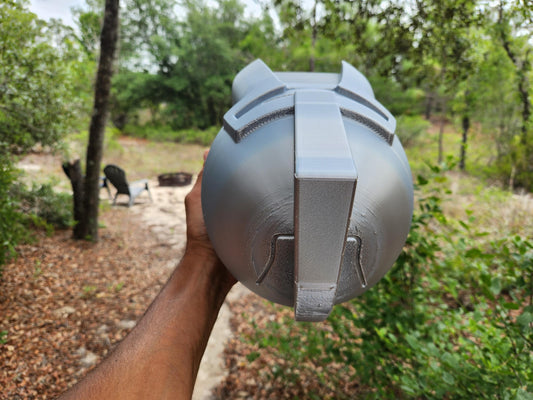 Cylon-Inspired Display Helmet – Retro Sci-Fi Collectible (Raw mask)