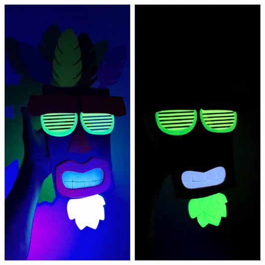 18-inch Aku Aku Crash-Inspired Guardian Mask – Wearable Wall Art (Ooga Booga!!!)