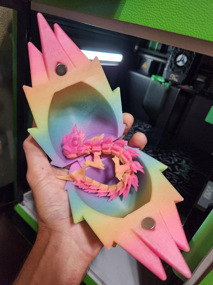 Glow-in-the-Dark Baby Dragon with Egg Keychain