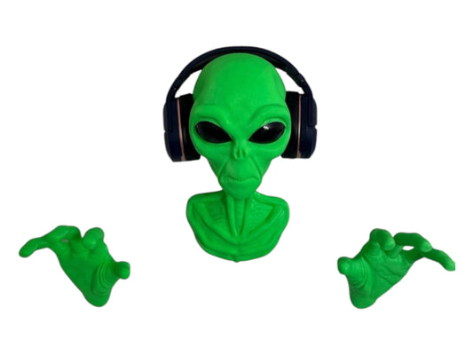 Alien Headphone & Controller Wall Mount - Game Room Art Decor